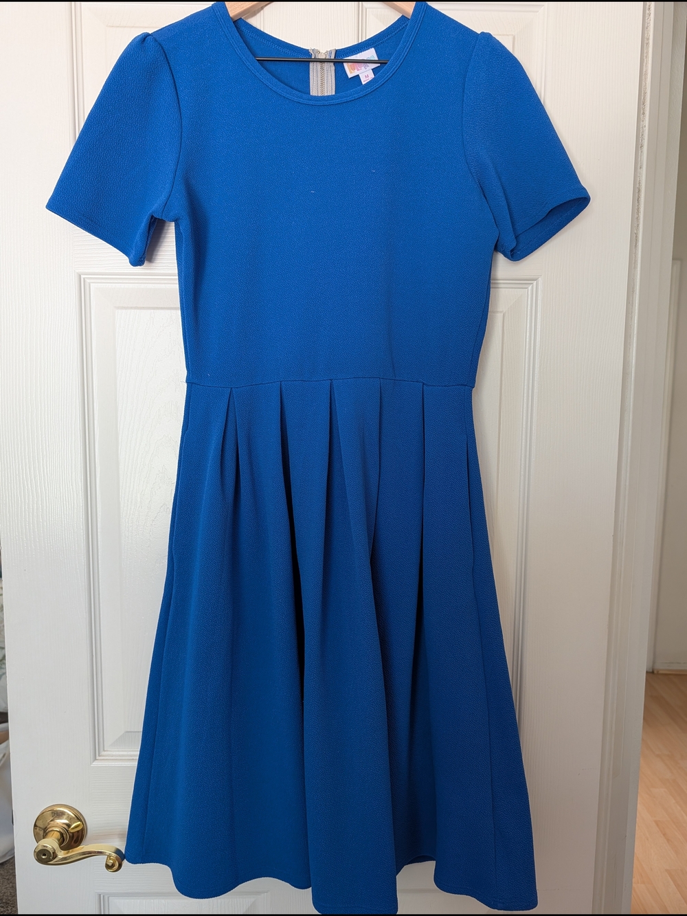 LuLaRoe Bright Blue Round Neck Dress